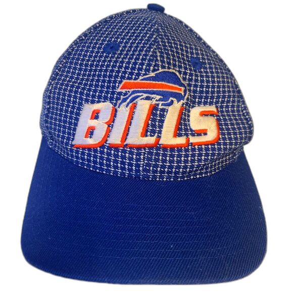 Buffalo Bills NFL Pro Line Adjustable Strapback Hat Cap Blue Plaid Vintage 90s - Picture 1 of 8